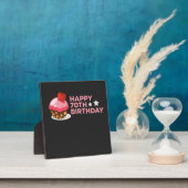 ケーキ祝付き70歳の誕生日デザイン フォトプラーク (インサイチュ)