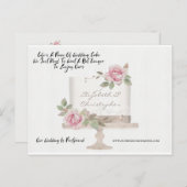 ケーキ結婚の日付おもしろいの変更が延期 ポストカード (正面/裏面)