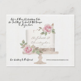 ケーキ結婚の日付おもしろいの変更が延期 ポストカード