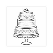 ケーキ結婚の階層化 セルフインキングスタンプ (デザイン)