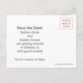 ケーキ結婚を食べよう!おもしろい結婚発表 案内ポストカード (裏面)