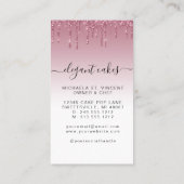 ケーキ結婚グリッタードリップブルゴーニュベーカリー 名刺 (裏面)