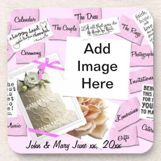 ケーキ結婚コースター コースター (正面)