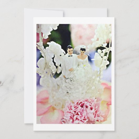 ケーキ結婚トッパーウエディングパーティー招待状 招待状 (正面)