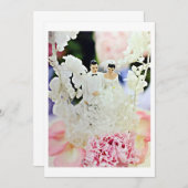 ケーキ結婚トッパーウエディングパーティー招待状 招待状 (正面/裏面)