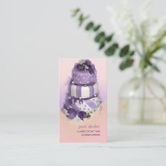 ケーキ結婚パティシエ 名刺 (スタンド正面)