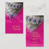 ケーキ結婚パティシシェフ、ホットピンク 名刺 (正面/裏面)