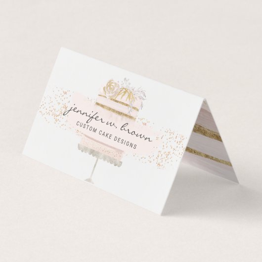 ケーキ結婚パン屋 名刺 (正面)