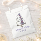 ケーキ結婚ブライダルシャワー記念日 フェイバーバッグ (クリップ留めされた状態)