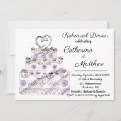 ケーキ結婚リハーサルディナー招待状 招待状 (正面)