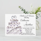 ケーキ結婚リハーサルディナー招待状 招待状 (スタンド正面)