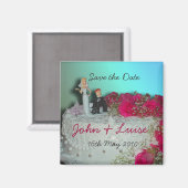 ケーキ結婚ングマグネット マグネット (正面/裏面)