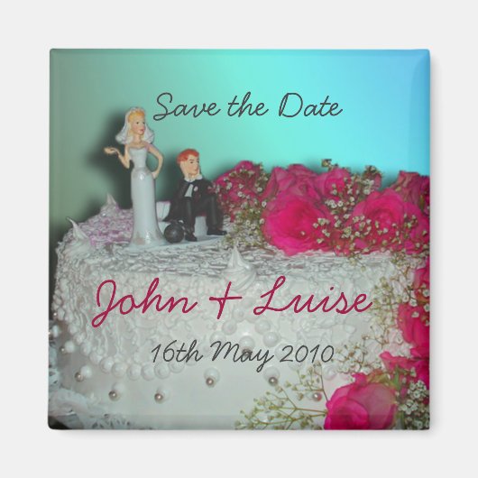 ケーキ結婚ングマグネット マグネット (正面)