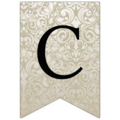 ケーキ結婚ングモノグラム バンティングフラッグ (第1の旗)