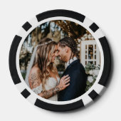 ケーキ結婚ングモノグラム ポーカーチップ (裏面)