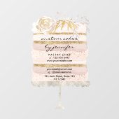 ケーキ結婚ー切り出し金ゴールドグリッターイベントプランナー ウィンドウサイン (シート)