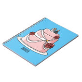 ケーキ結婚ー漫画イラストレーション ノートブック (左側)