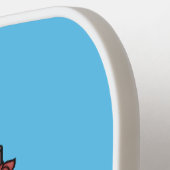 ケーキ結婚ー漫画イラストレーション ピックルボールラケット (左詳細)