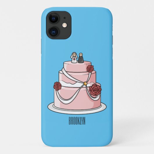 ケーキ結婚ー漫画イラストレーション Case-Mate iPhoneケース (裏面)