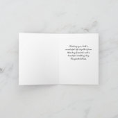 ケーキ結婚付き新郎新婦のカード サンキューカード (内部)