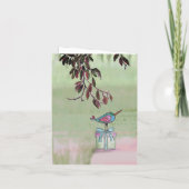 ケーキ絵を描付き手姉妹誕生日カード カード (裏面)