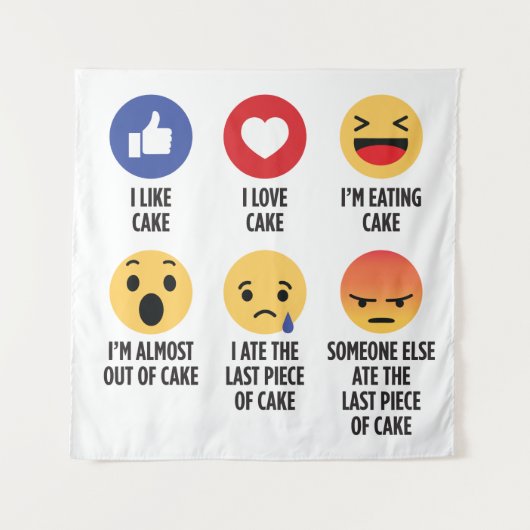 ケーキ絵文字 タペストリー (正面)