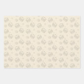 ケーキ綿キャンディパターン ラッピングペーパーシート (正面3)