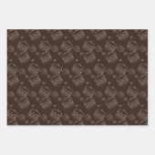 ケーキ綿キャンディパターン ラッピングペーパーシート (正面)