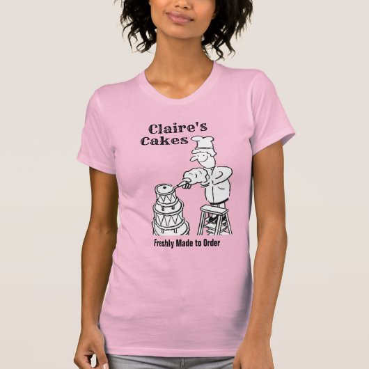 ケーキ職人とケーキデコレーションスペシャリスト Tシャツ (正面)