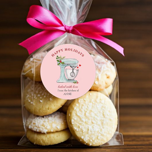 ケーキ菓子ベーカーズミキサーホリデイ ラウンドシール