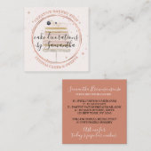 ケーキ装飾イベントプランナー結婚ズスイーツパーティー スクエア名刺 (正面/裏面)