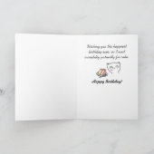 ケーキ誕生日カードを辛抱強く待つ カード (内部)