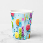 ケーキ誕生日紙カップ 紙コップ (右)