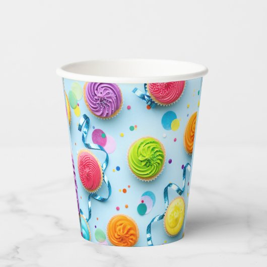 ケーキ誕生日紙カップ 紙コップ (正面)
