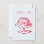 ケーキ食べのバースデーパーティ招待状 招待状 (正面)