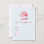 ケーキ食べのバースデーパーティ招待状 招待状 (裏面)