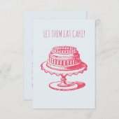ケーキ食べのバースデーパーティ招待状 招待状 (正面/裏面)