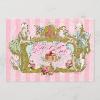 ケーキ食べのパーティの招待状 招待状