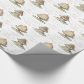 ケーキ食べのヴィンテージの結婚誕生日 ラッピングペーパー (角)