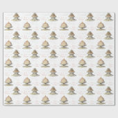 ケーキ食べのヴィンテージの結婚誕生日 ラッピングペーパー (フラット)