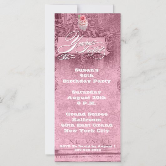 ケーキ食べの招待状 (裏面)