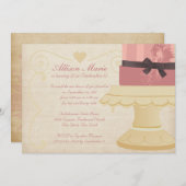 ケーキ食べの招待状 招待状 (正面/裏面)