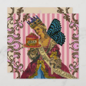 ケーキ食べの色を変える – 招待状 (正面/裏面)