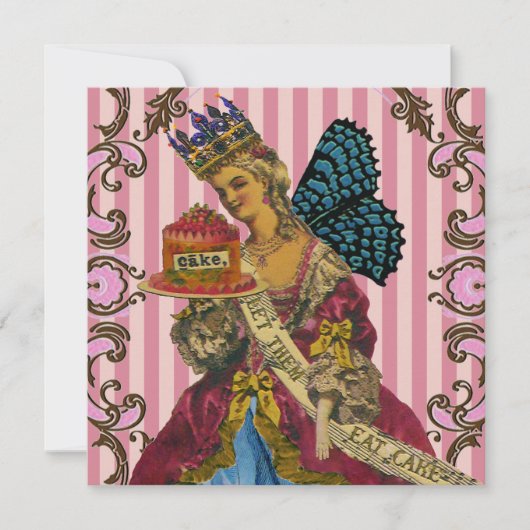 ケーキ食べの色を変える – 招待状 (正面)