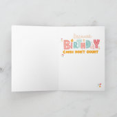 ケーキ食べの誕生日おもしろいカード カード (内部)