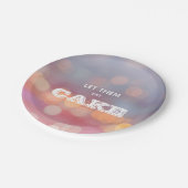 ケーキ食べの誕生日パーティー ペーパープレート (アングル)