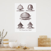 ケーキ食べを下さいソフフランスのレスアンティークプリント ポスター (キッチン)