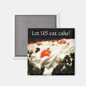 ケーキ食べを下さい マグネット (正面/裏面)