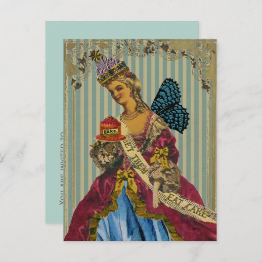 ケーキ食べを作る~はがき/招待状 インビテーションポストカード (正面/裏面)