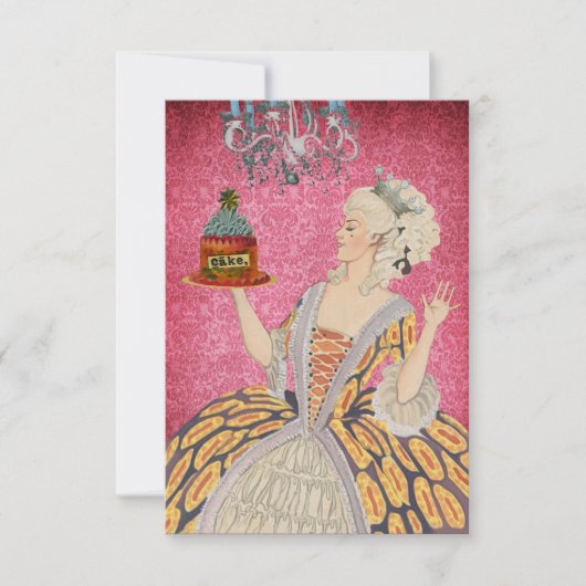 ケーキ食べを作る~招待状 出欠カード (正面)